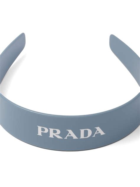 prada headband beige|Logo headband in beige .